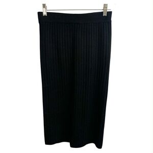 Cherie Bliss Chic Black Ribbed Pencil Skirt Size S